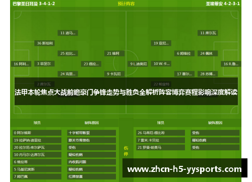 法甲本轮焦点大战前瞻豪门争锋走势与胜负全解析阵容博弈赛程影响深度解读